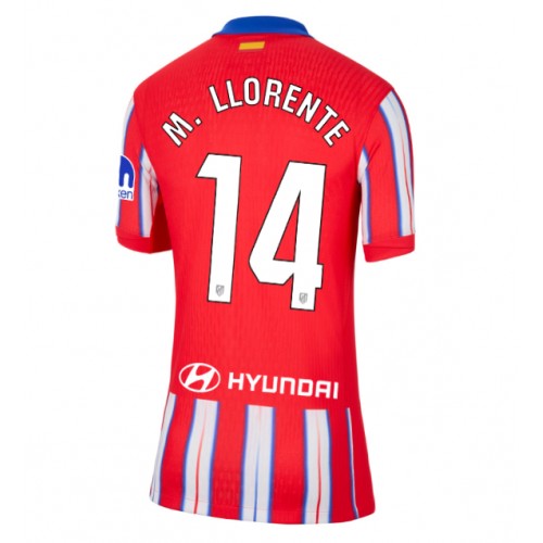 Fotbalové Dres Atletico Madrid Marcos Llorente #14 Dámské Domácí 2024-25 Krátký Rukáv